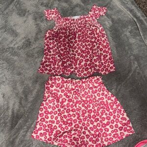Floral Pink Kids Pajama Set